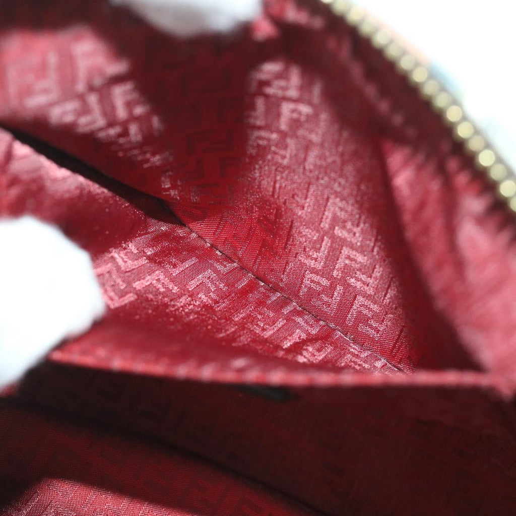 FENDI Zucca Canvas Accessory Pouch Brown Black57940