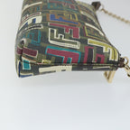 FENDI Zucca Canvas Accessory Pouch Brown Black57940