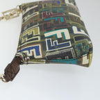 FENDI Zucca Canvas Accessory Pouch Brown Black57940