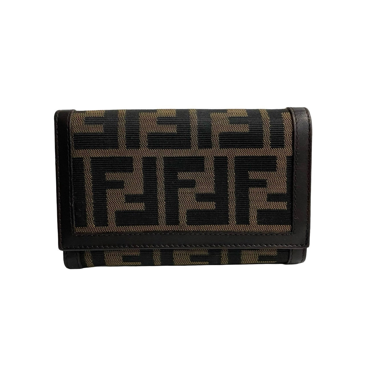 Fendi Vintage Canvas Leather Bifold Wallet