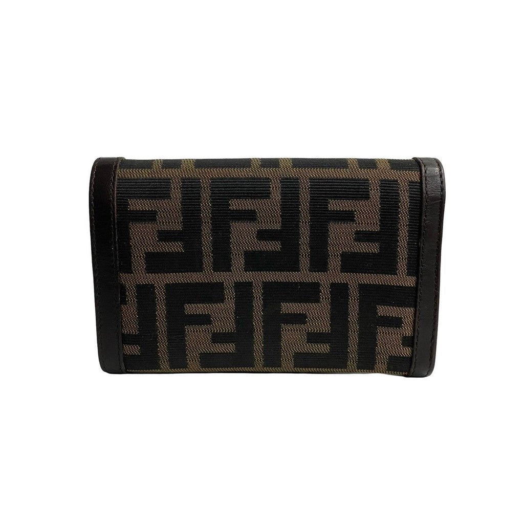Fendi Vintage Canvas Leather Bifold Wallet