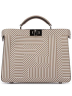 Fendi Peekaboo ISeeU Mini Leather Tote Bag Beige