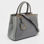 Fendi Grey Leather Mini 2Jours Tote