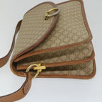 CELINE Macadam Canvas Shoulder Bag PVC Leather Beige Brown  58083