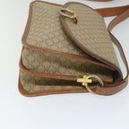 CELINE Macadam Canvas Shoulder Bag PVC Leather Beige Brown  58083