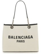 Balenciaga Duty Free Canvas Tote Bag White