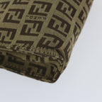 FENDI Zucchino Canvas Pouch Nylon Brown58120