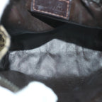 FENDI Zucchino Canvas Pouch Nylon Brown58120