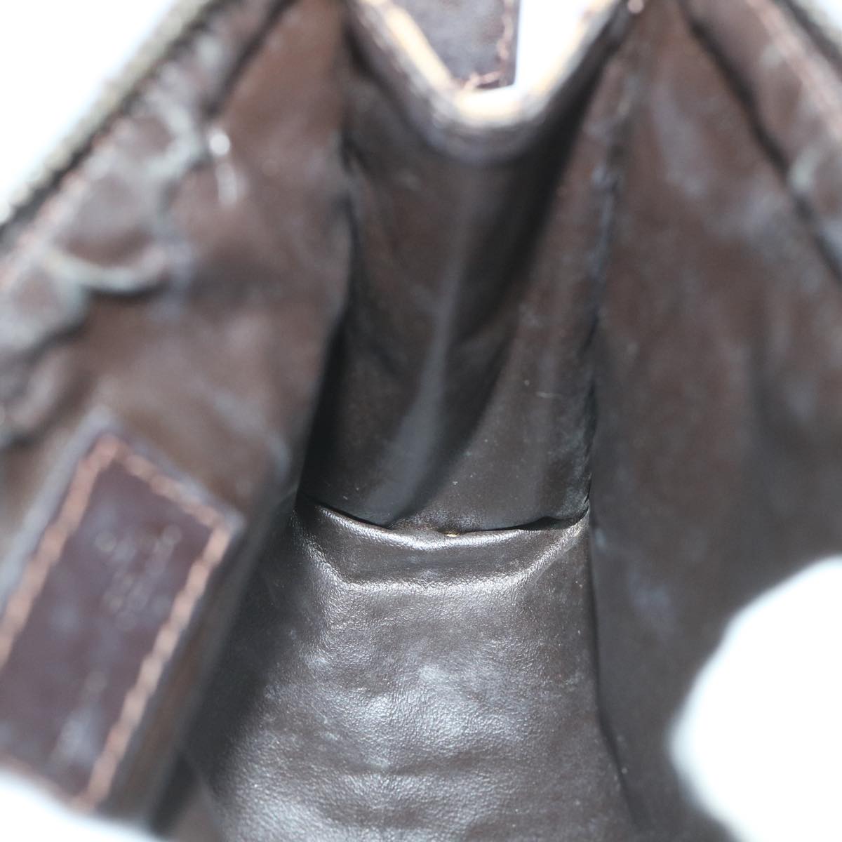 FENDI Zucchino Canvas Pouch Nylon Brown58120