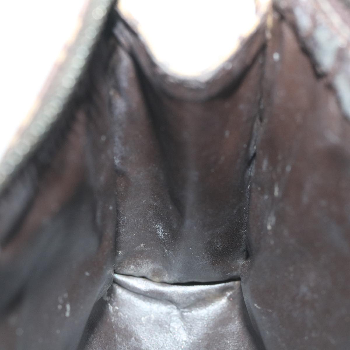 FENDI Zucchino Canvas Pouch Nylon Brown58120