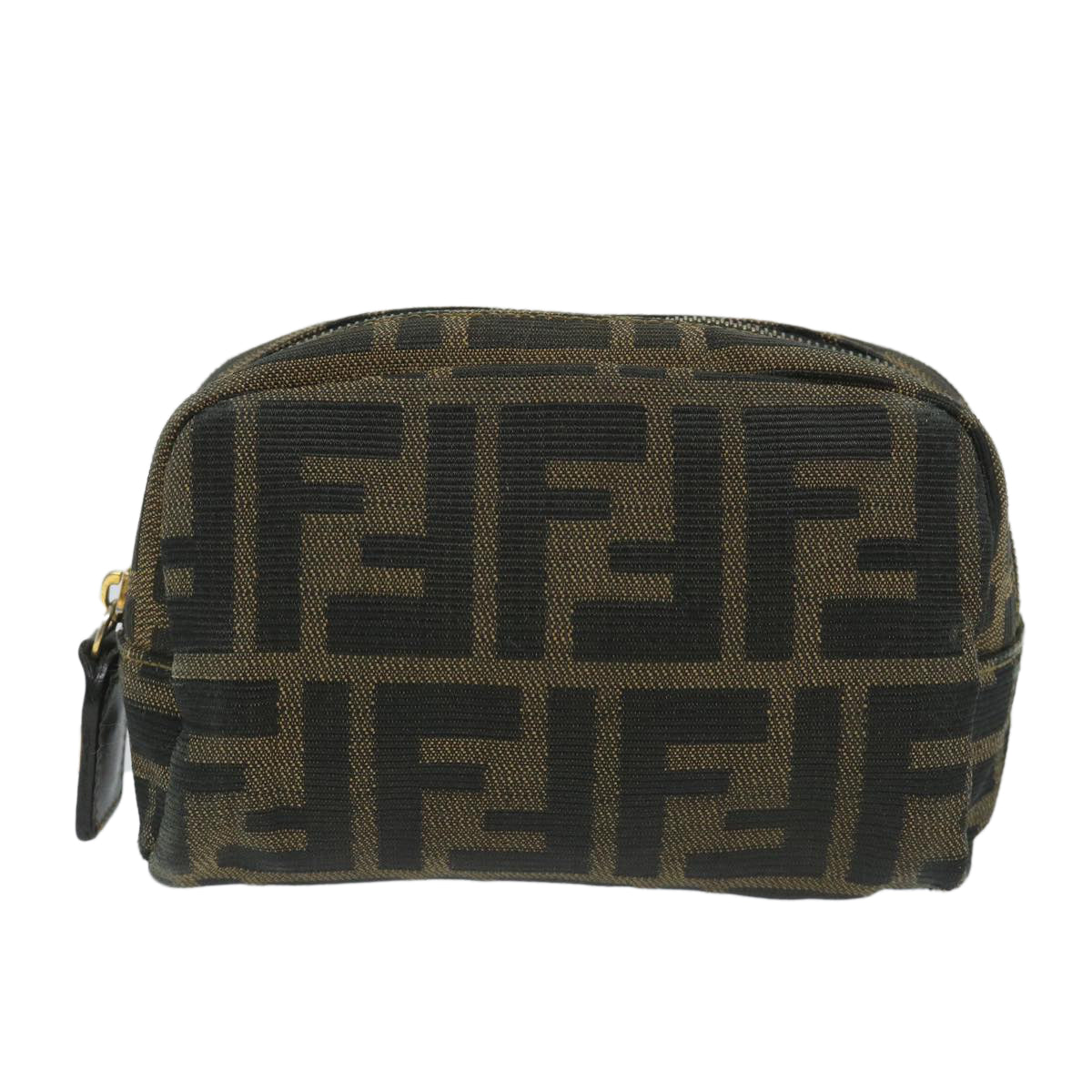 FENDI Zucca Canvas Pouch Nylon Brown Black58128