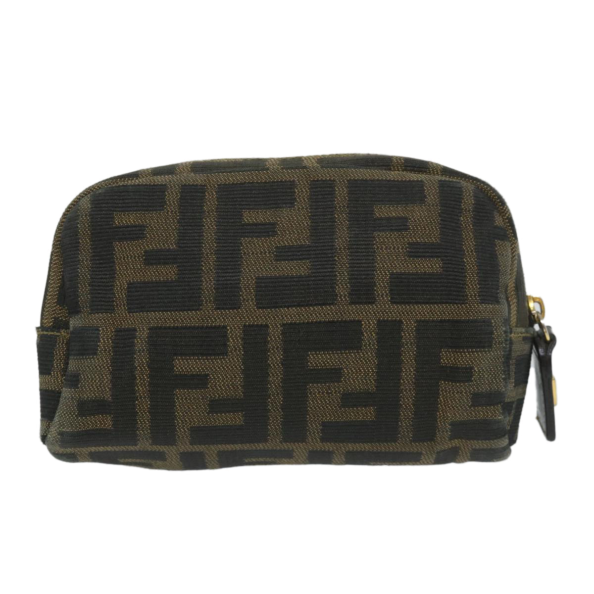 FENDI Zucca Canvas Pouch Nylon Brown Black58128