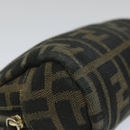 FENDI Zucca Canvas Pouch Nylon Brown Black58128