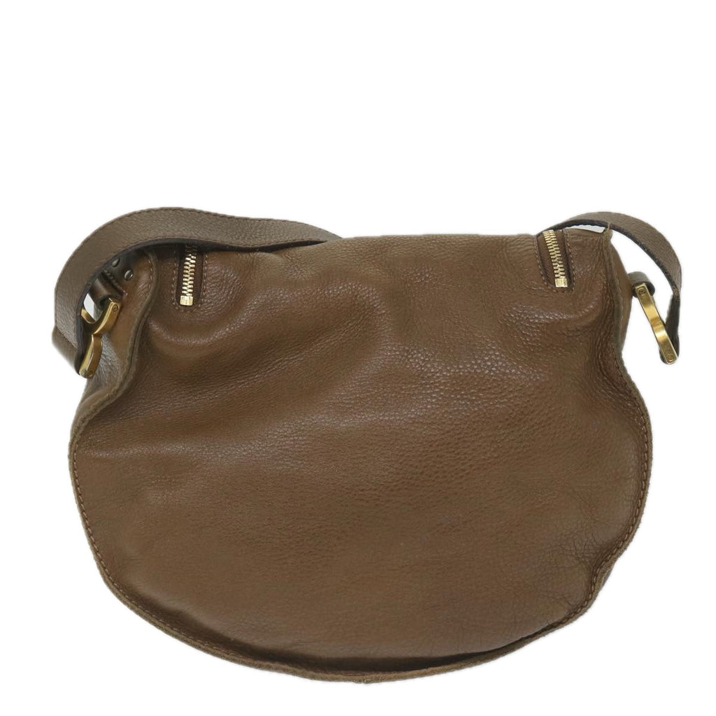 Chloe Mercy Shoulder Bag Leather Brown 58160