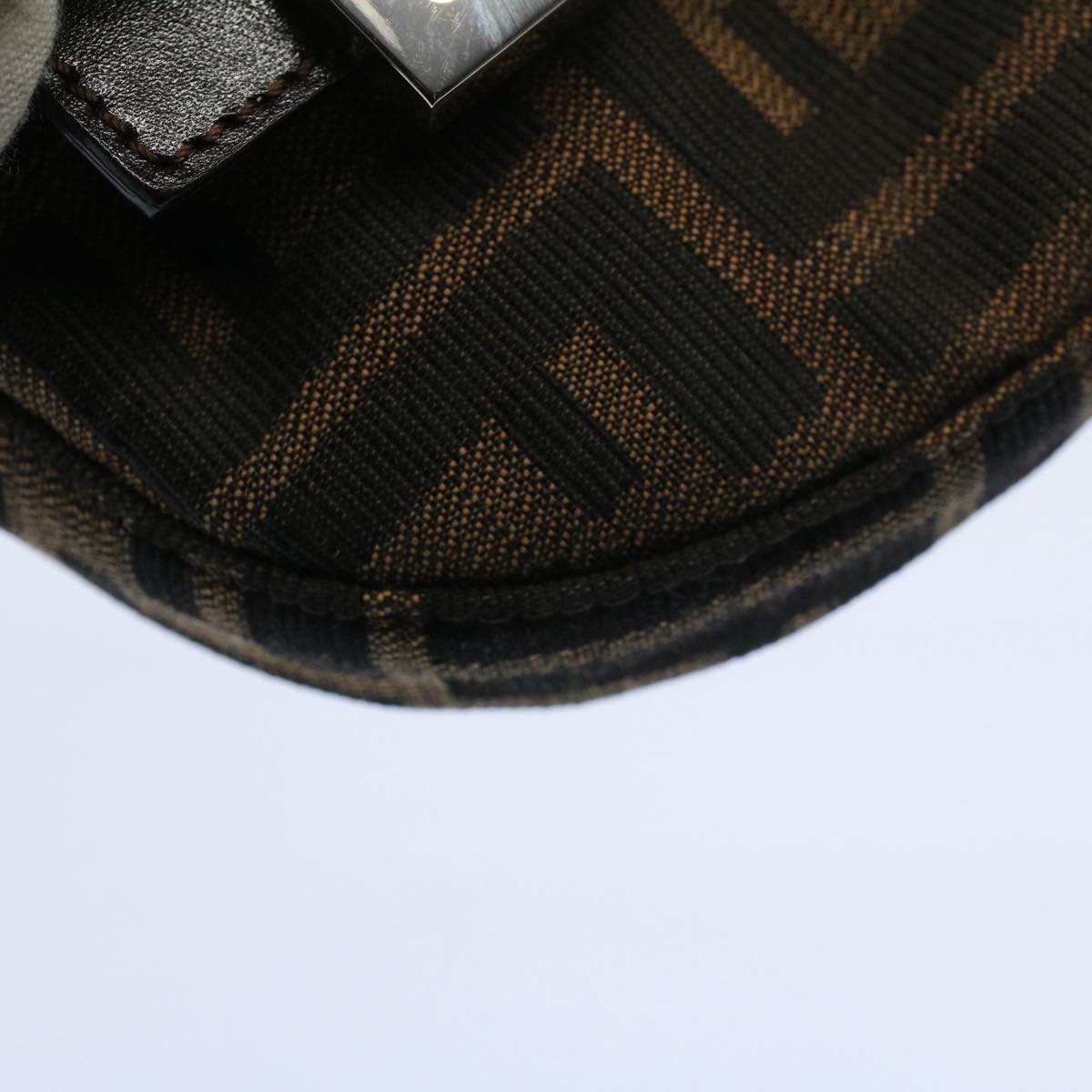 FENDI Zucca Canvas Pouch Black Brown 2305 26673 00958256