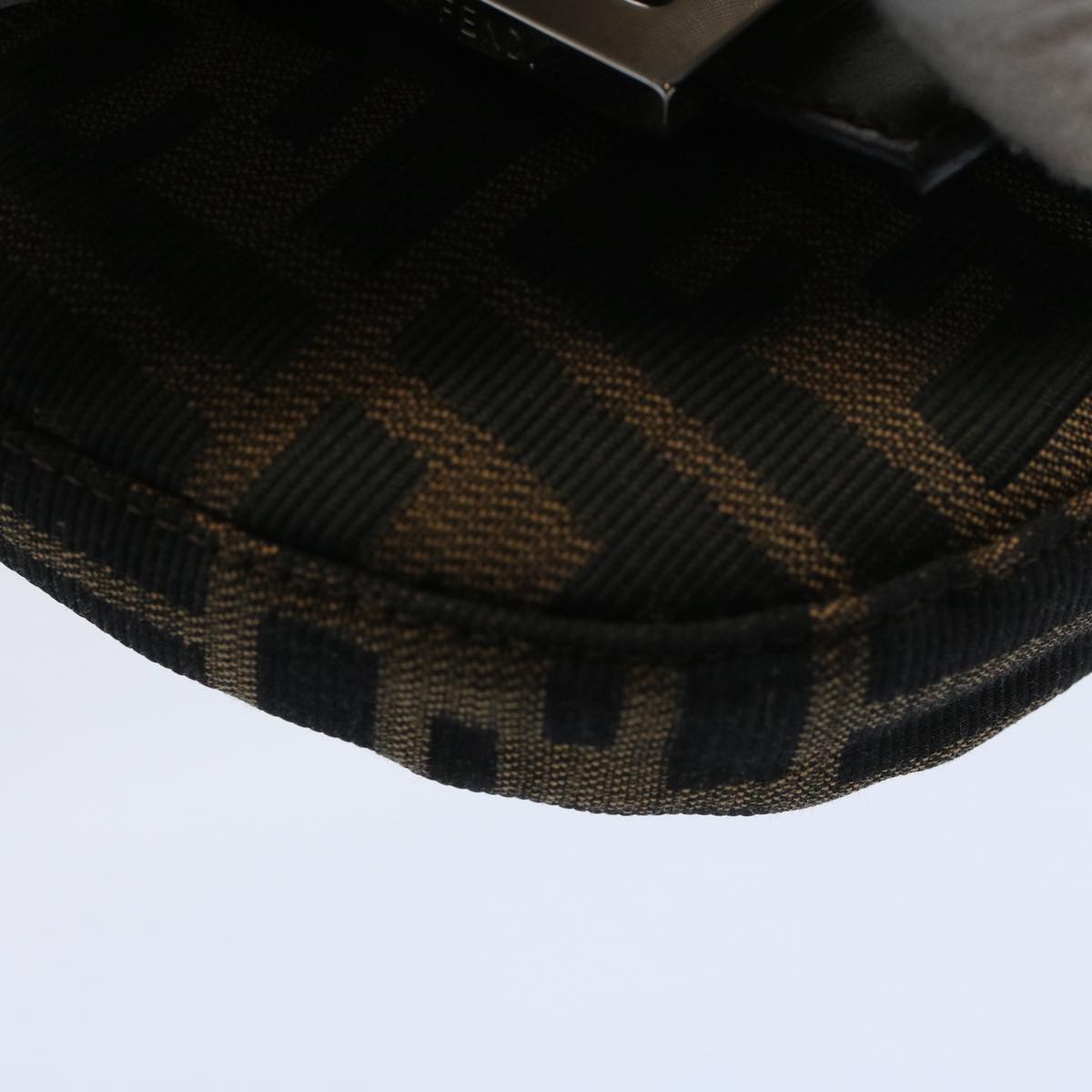 FENDI Zucca Canvas Pouch Black Brown 2305 26673 00958256