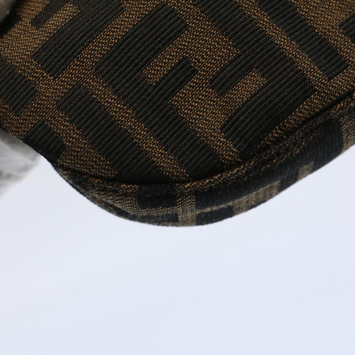 FENDI Zucca Canvas Pouch Black Brown 2305 26673 00958256