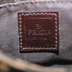 FENDI Zucca Canvas Pouch Black Brown 2305 26673 00958256