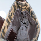 FENDI Zucca Canvas Pouch Black Brown 2305 26673 00958256