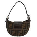 FENDI Zucca Canvas Pouch Black Brown 2305 26673 00958256