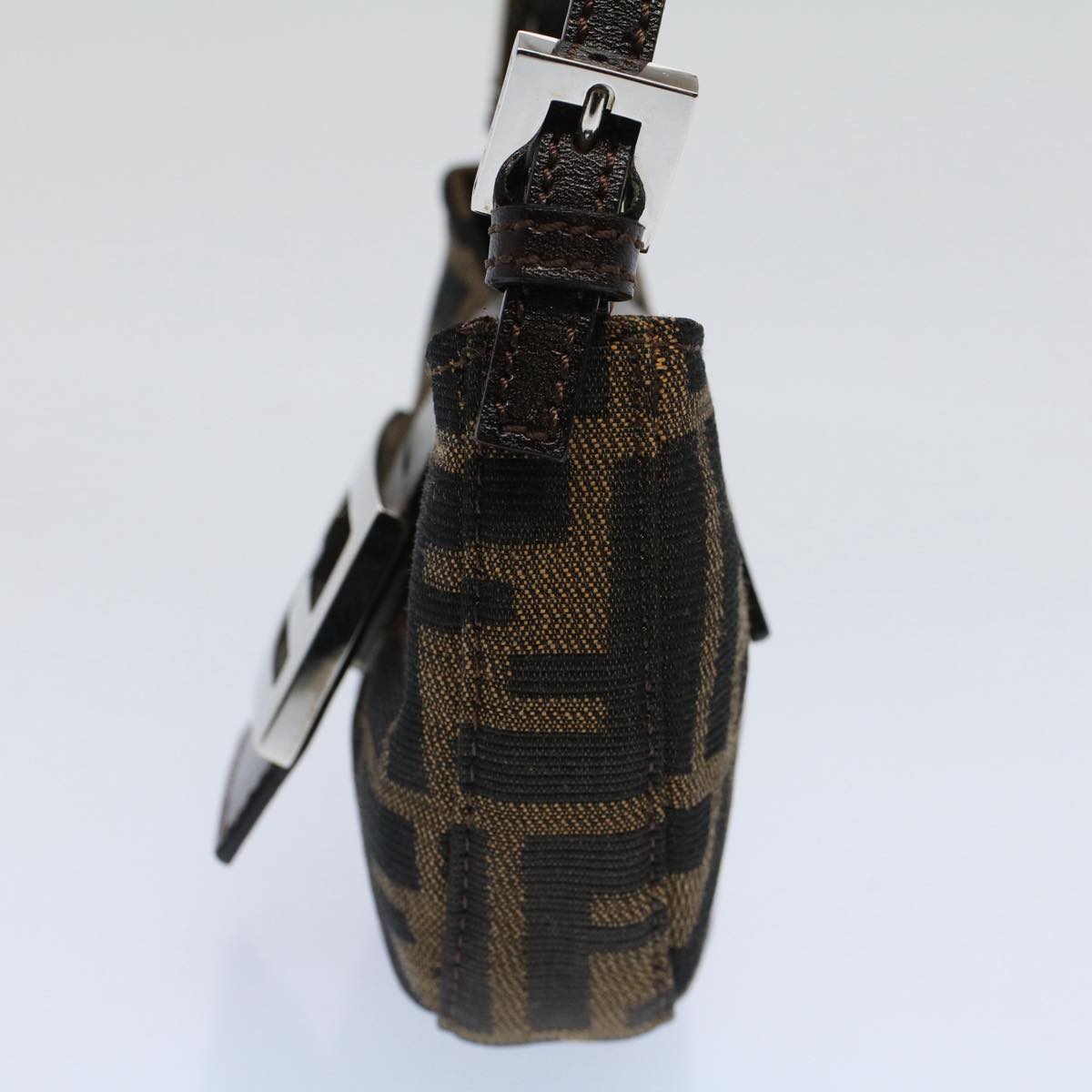 FENDI Zucca Canvas Pouch Black Brown 2305 26673 00958256