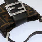 FENDI Zucca Canvas Pouch Black Brown 2305 26673 00958256