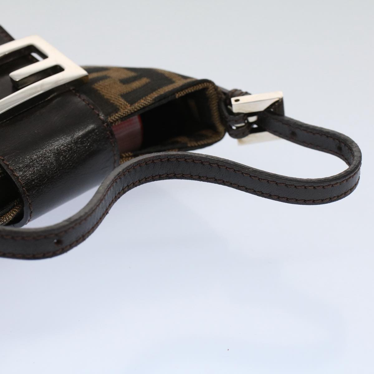 FENDI Zucca Canvas Pouch Black Brown 2305 26673 00958256