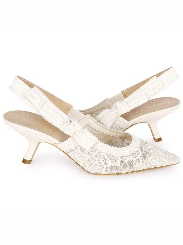 Women's Lace Slingback Heels White Dior