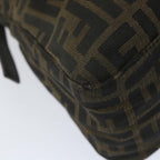 FENDI Zucca Canvas Mamma Baguette Shoulder Bag Black Brown58322
