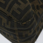 FENDI Zucca Canvas Mamma Baguette Shoulder Bag Black Brown58322