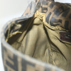 FENDI Zucca Canvas Mamma Baguette Shoulder Bag Black Brown58322