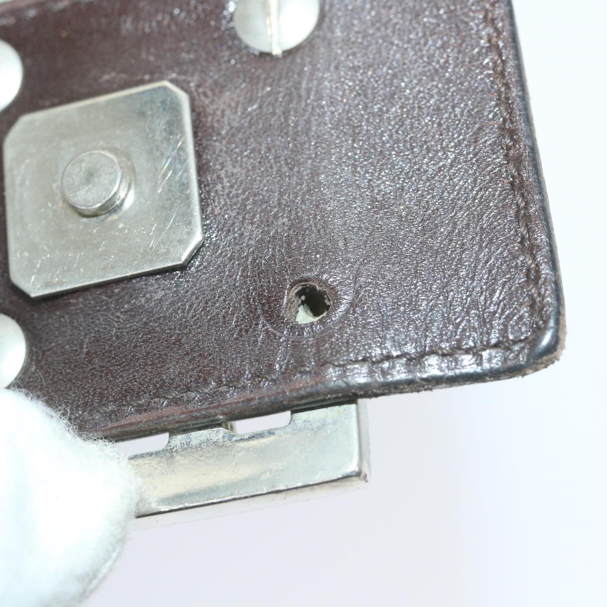 FENDI Zucca Canvas Mamma Baguette Shoulder Bag Black Brown58322