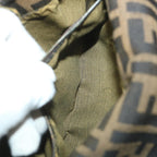 FENDI Zucca Canvas Mamma Baguette Shoulder Bag Black Brown58322