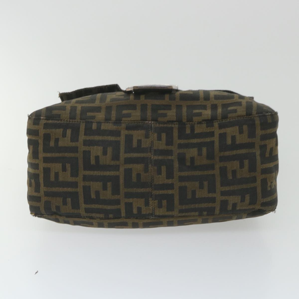 FENDI Zucca Canvas Mamma Baguette Shoulder Bag Black Brown58322
