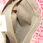 FENDI Zucchino Canvas Mamma Baguette Shoulder Bag Pink58332