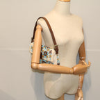 FENDI Mamma Baguette Shoulder Bag Canvas Brown White58340A