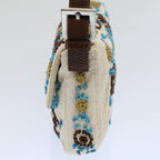 FENDI Mamma Baguette Shoulder Bag Canvas Brown White58340A