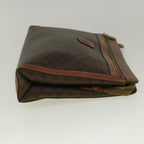 CELINE Macadam Canvas Clutch Bag PVC Leather Brown  58407