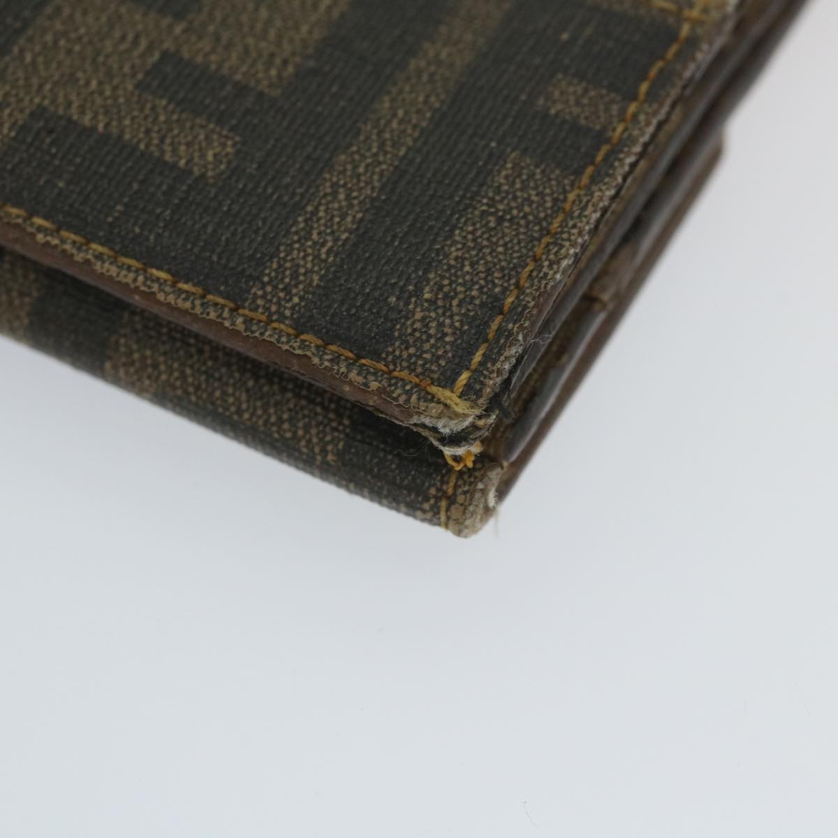 FENDI Zucchino Canvas Long Wallet Brown58419