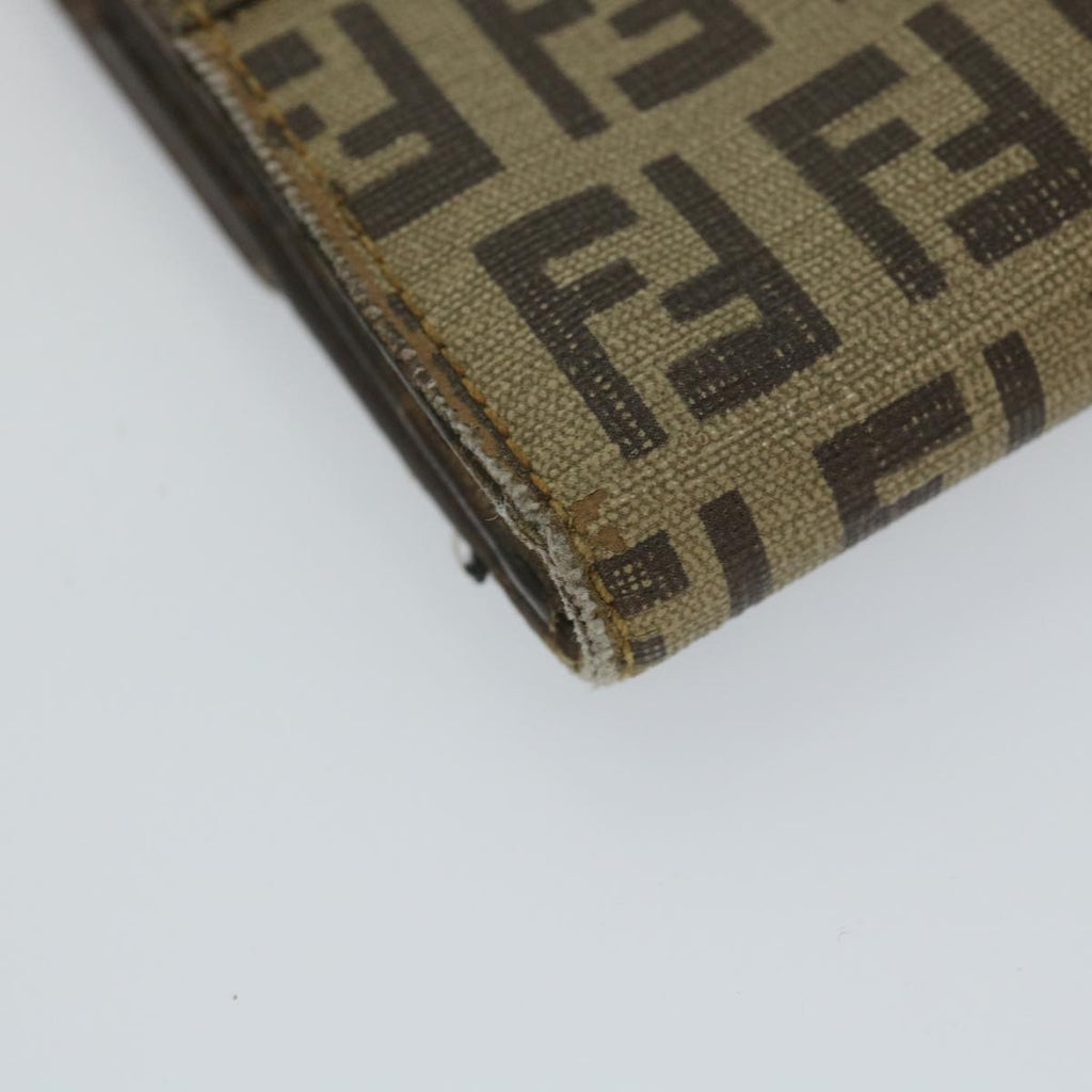 FENDI Zucchino Canvas Long Wallet Brown58419