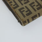 FENDI Zucchino Canvas Long Wallet Brown58419