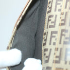 FENDI Zucchino Canvas Long Wallet Brown58419