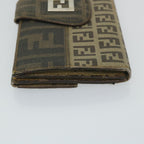 FENDI Zucchino Canvas Long Wallet Brown58419