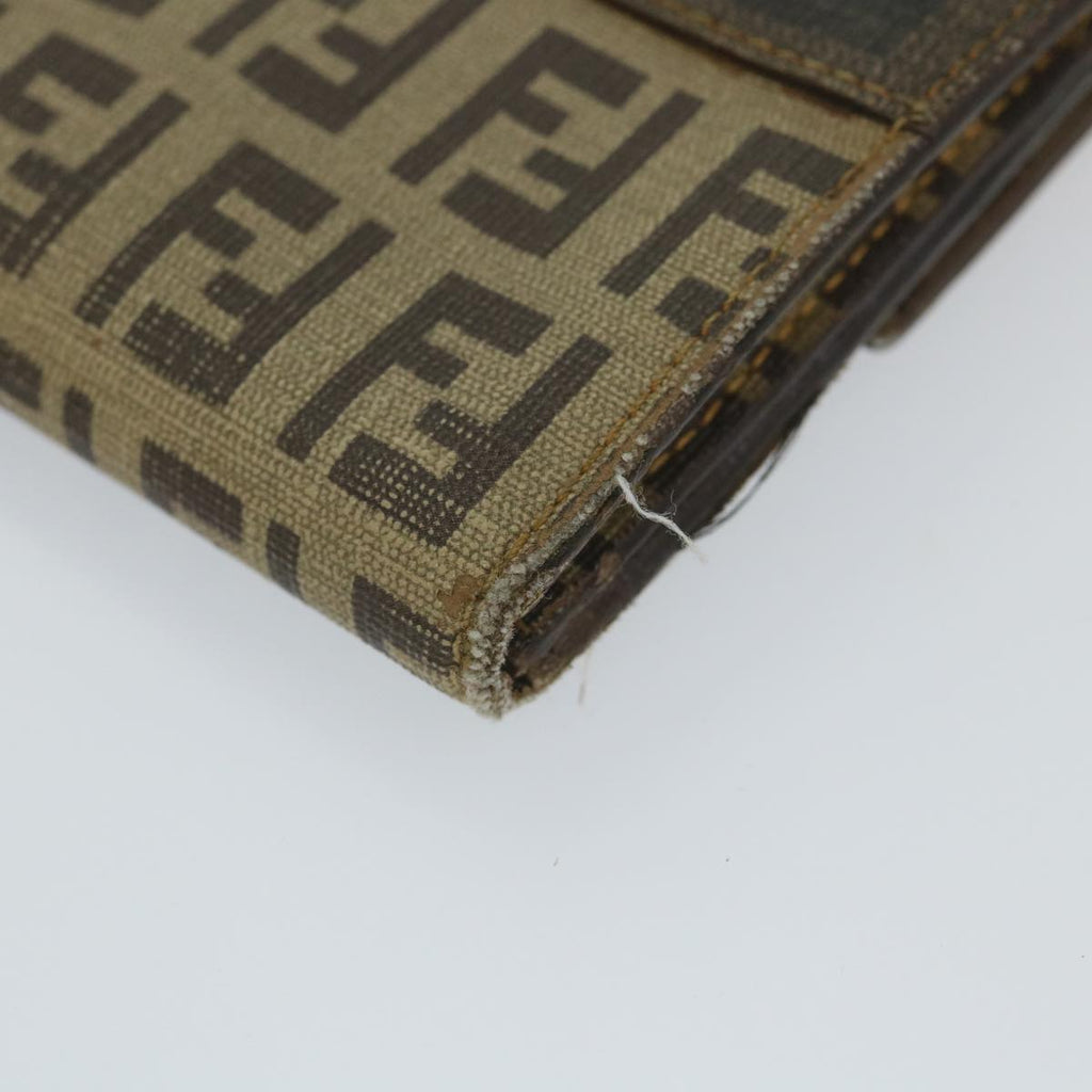 FENDI Zucchino Canvas Long Wallet Brown58419