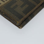 FENDI Zucchino Canvas Long Wallet Brown58419