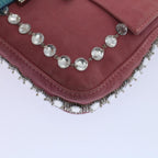 FENDI Mamma Baguette Shoulder Bag Suede Pink 2454 26424 09958420A