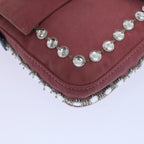 FENDI Mamma Baguette Shoulder Bag Suede Pink 2454 26424 09958420A