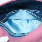 FENDI Mamma Baguette Shoulder Bag Suede Pink 2454 26424 09958420A