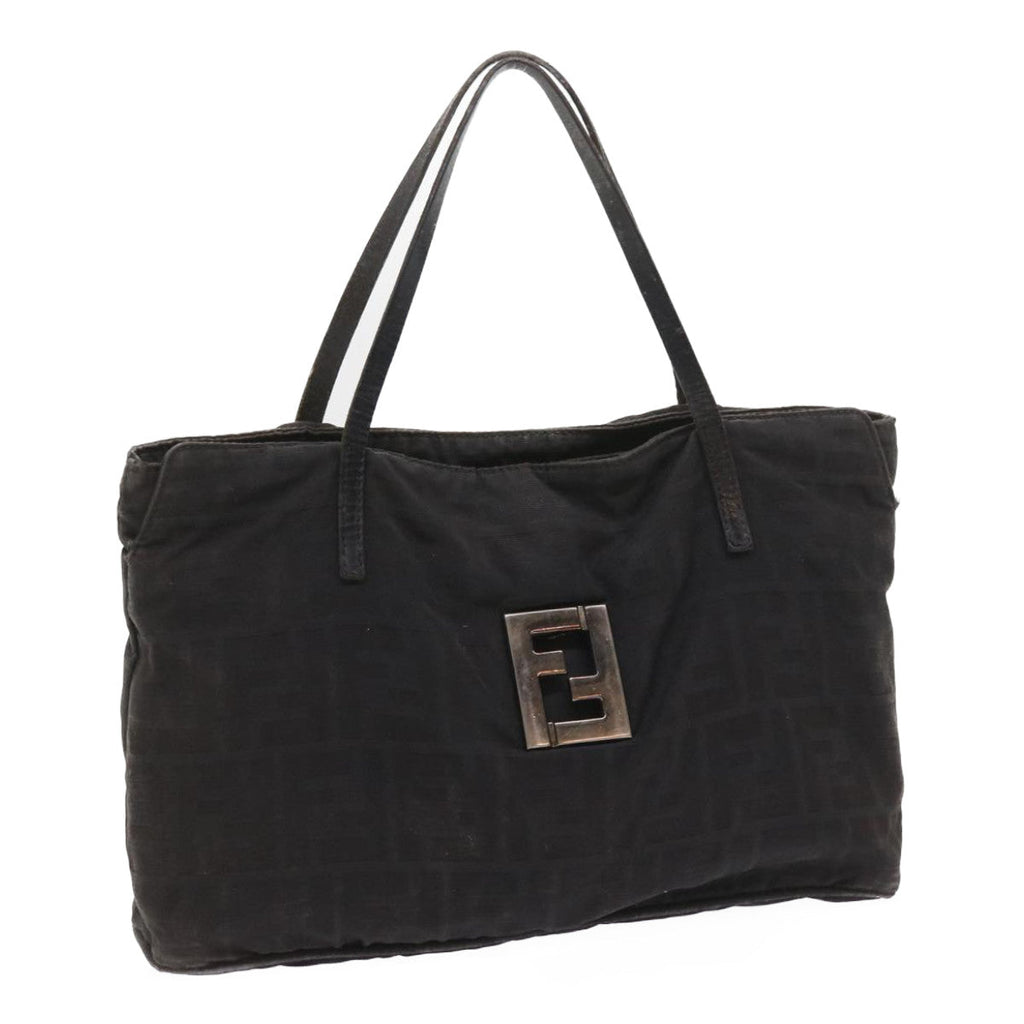FENDI Zucca Canvas Hand Bag Black58526