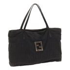 FENDI Zucca Canvas Hand Bag Black58526